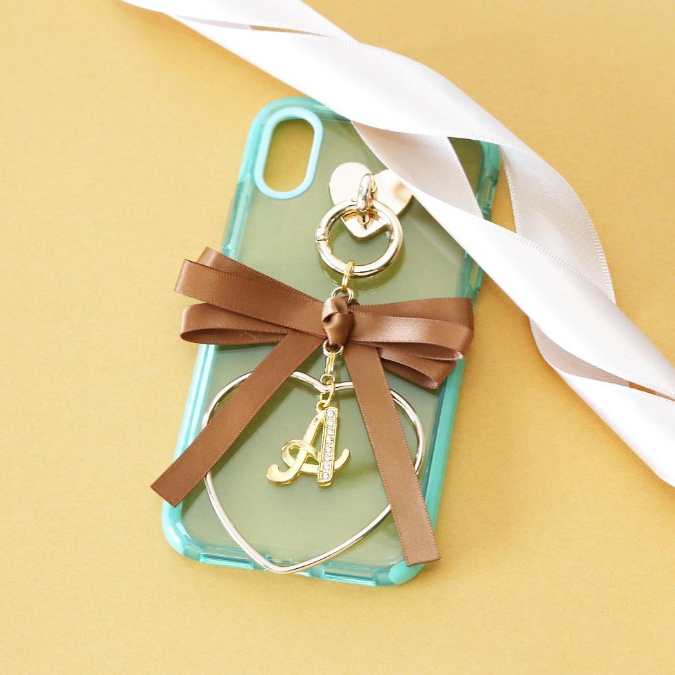 cream mint clear loopbow ribbon