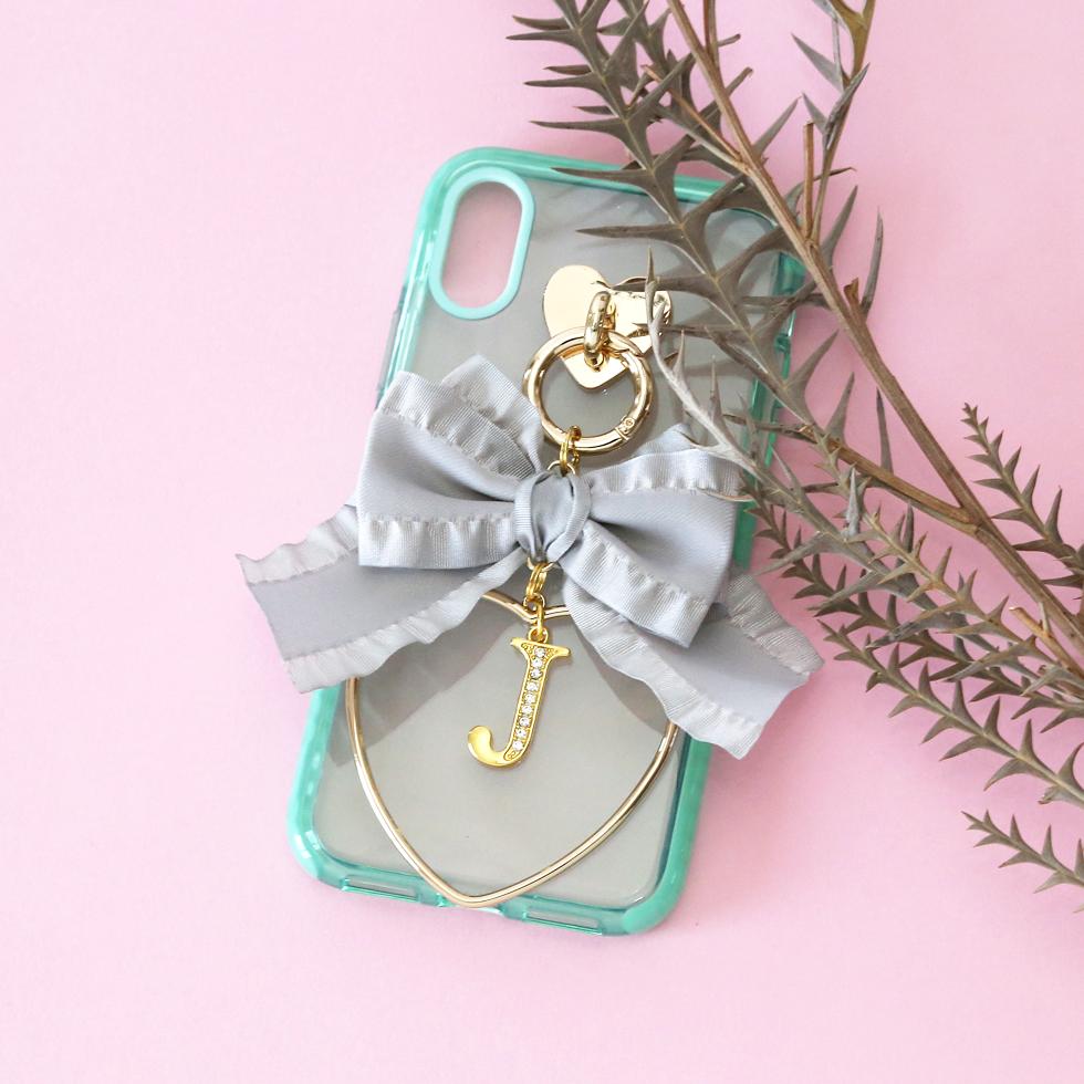 cream mint clear ruffle ribbon