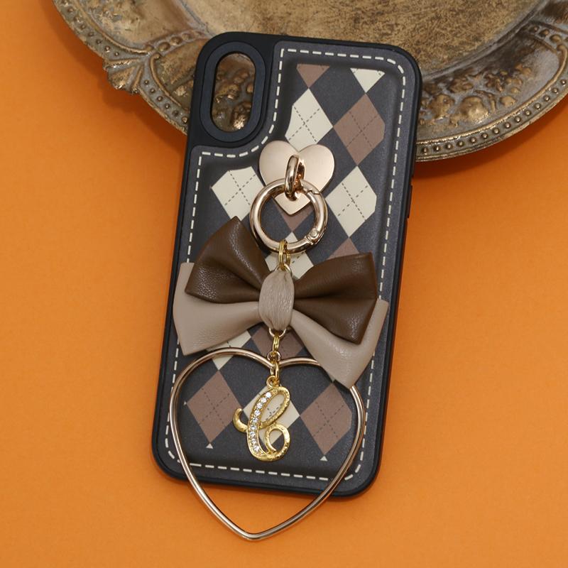 argyle stitch double leather ribbon