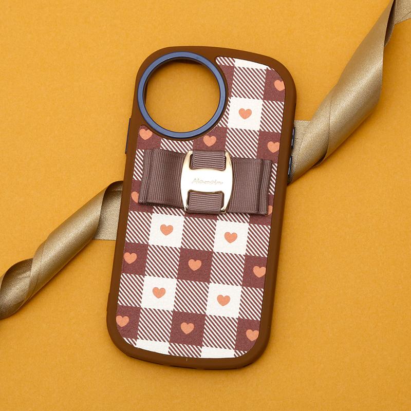 box heart check buckle ribbon