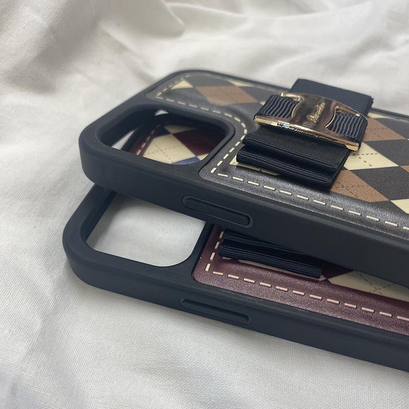 argyle stitch buckle ribbon