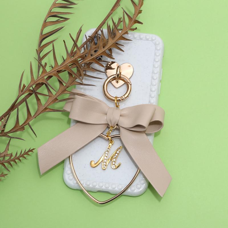 cafelatte colour leather hoop ribbon