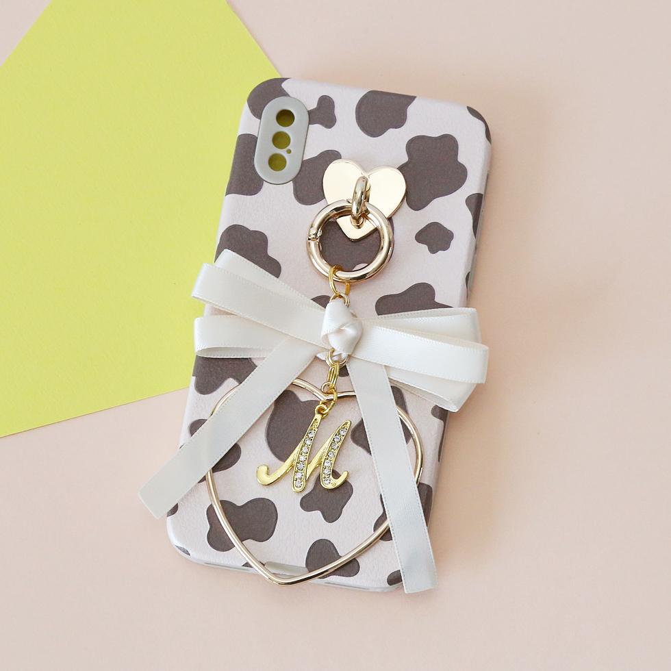 cow pattern loopbow ribbon