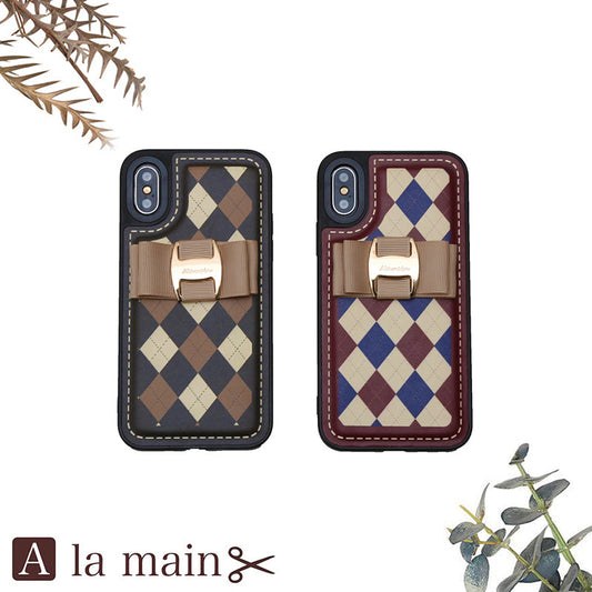argyle stitch buckle ribbon