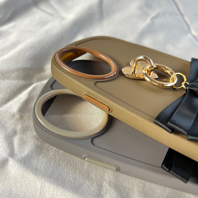 mossgray double leather ribbon
