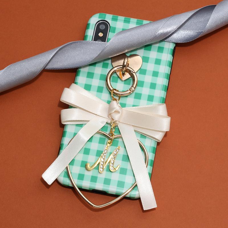 gingham check loopbow ribbon