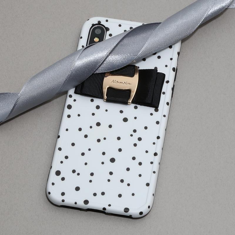 mini dot dalmatian buckle ribbon
