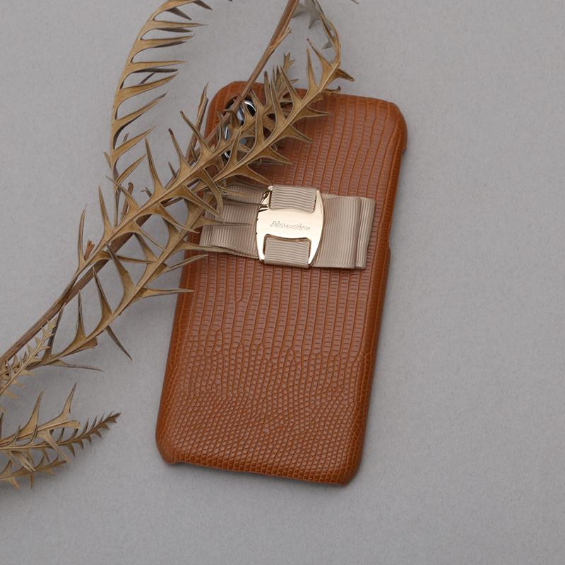 onetone leather buckle ribbon