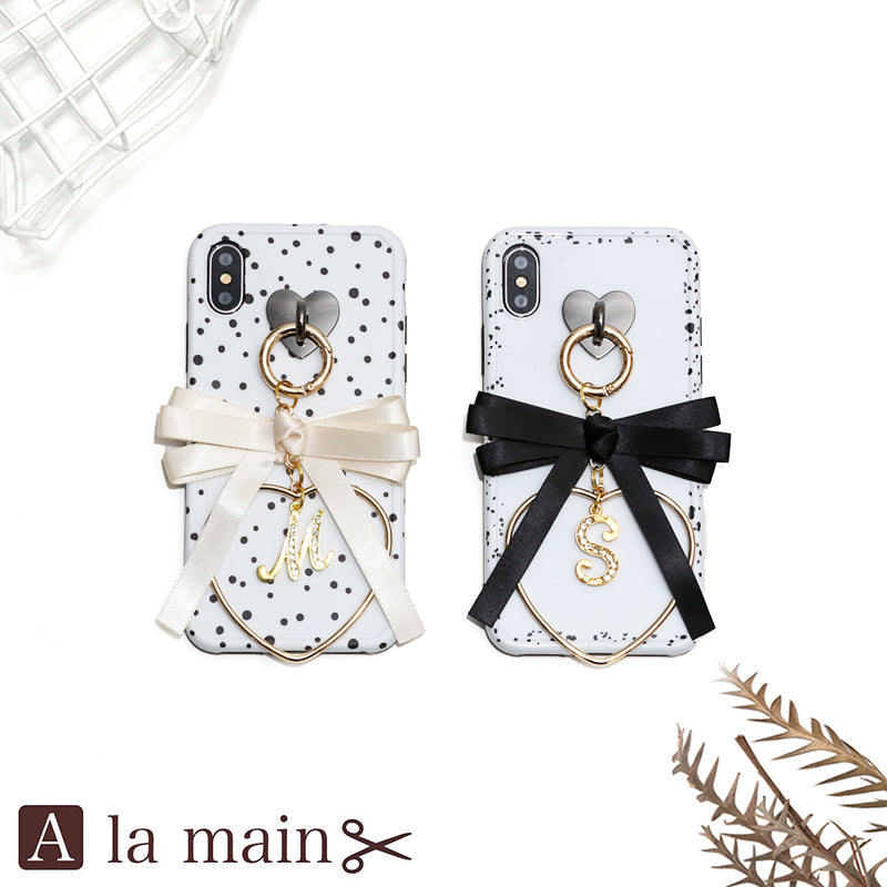 mini dot dalmatian loopbow ribbon