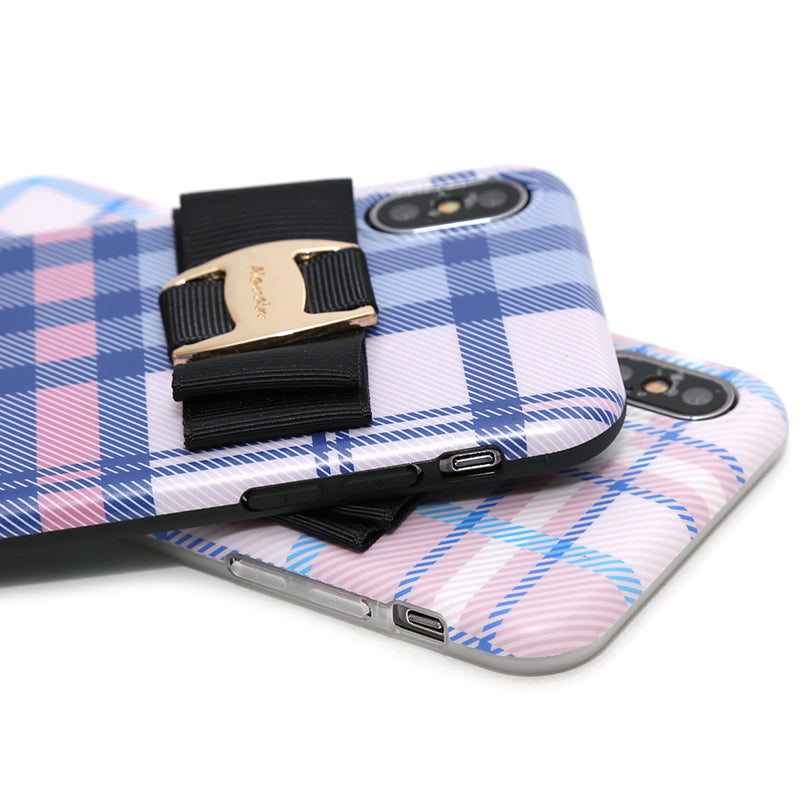 madrascheck buckle ribbon