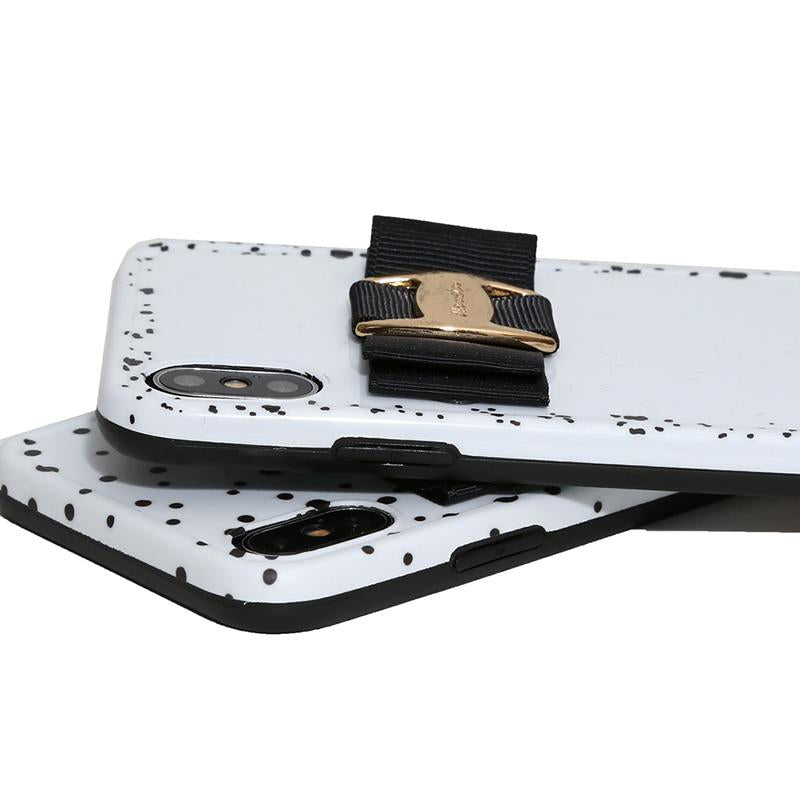 mini dot dalmatian buckle ribbon