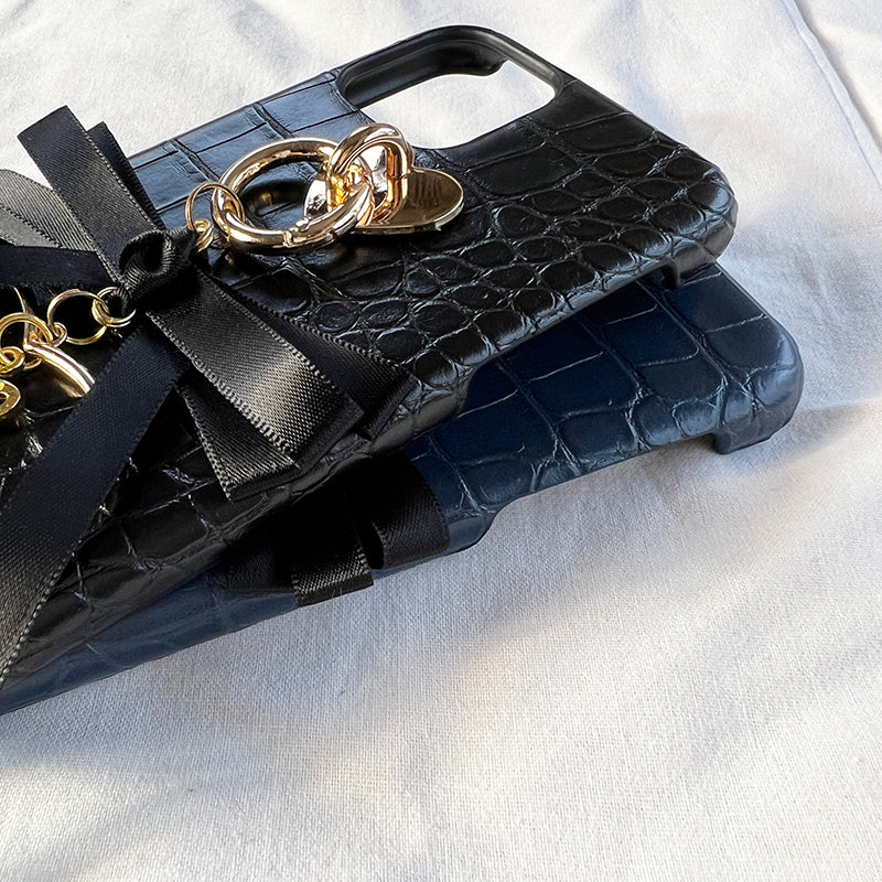 modern leather pinwheel ribbon