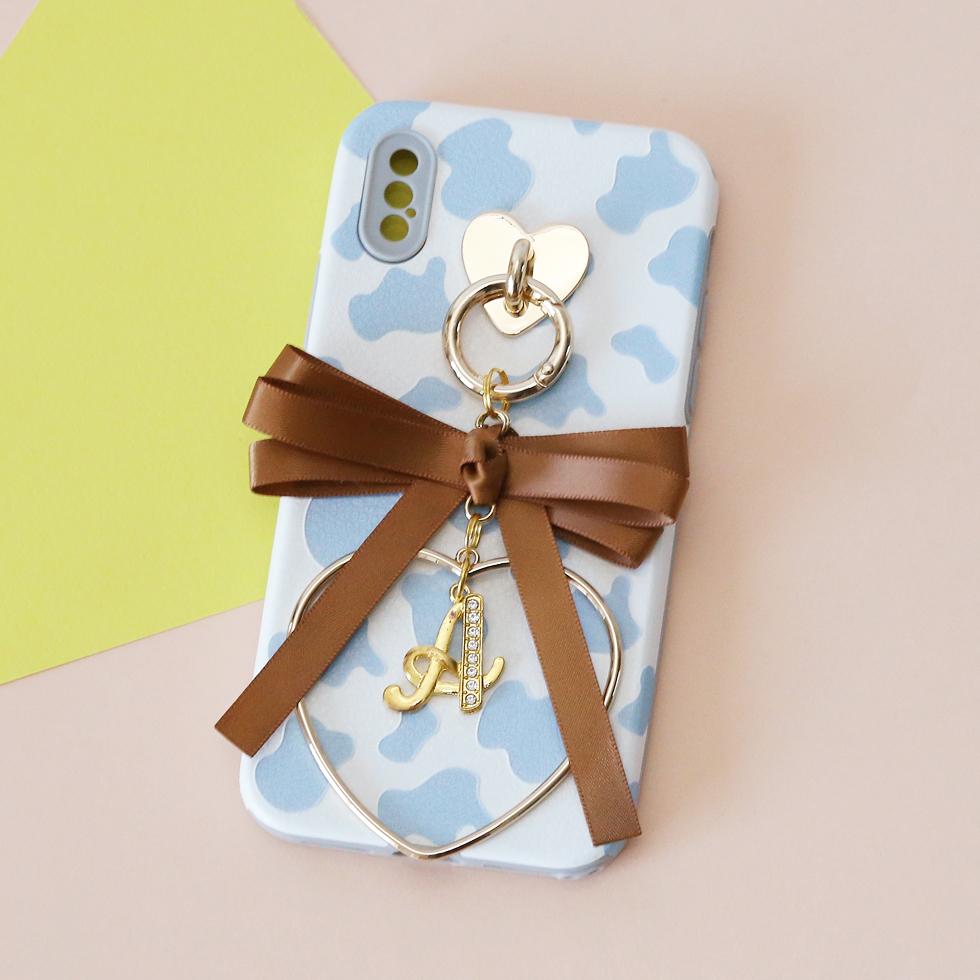 cow pattern loopbow ribbon