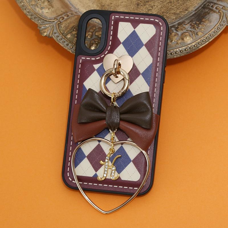 argyle stitch double leather ribbon