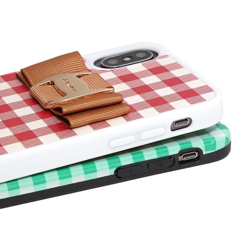 gingham check buckle ribbon