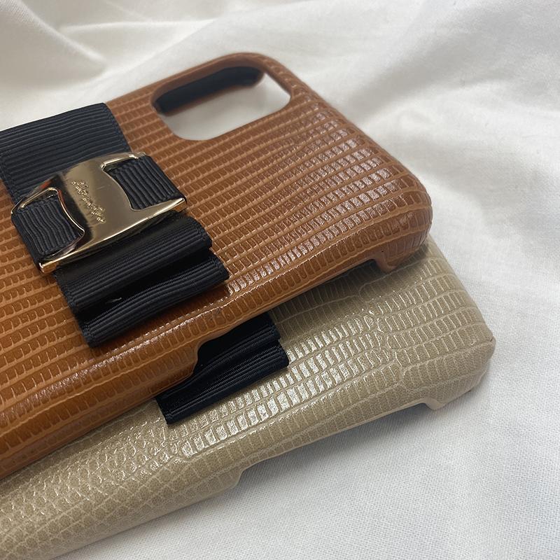 onetone leather buckle ribbon