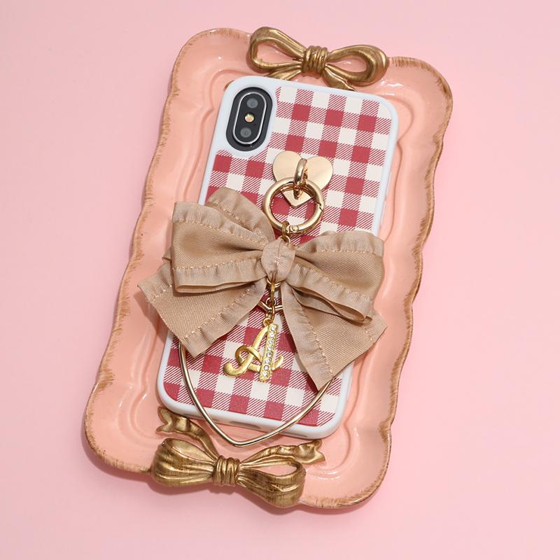 gingham check ruffle ribbon