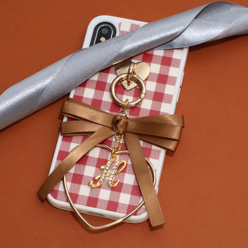 gingham check loopbow ribbon