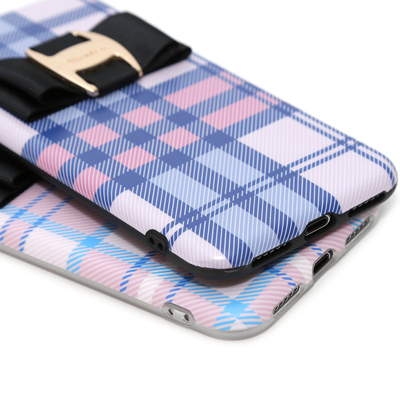 madrascheck buckle ribbon
