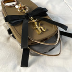 mossgray double leather ribbon