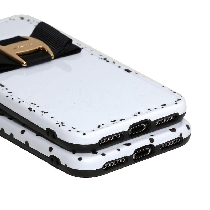 mini dot dalmatian buckle ribbon