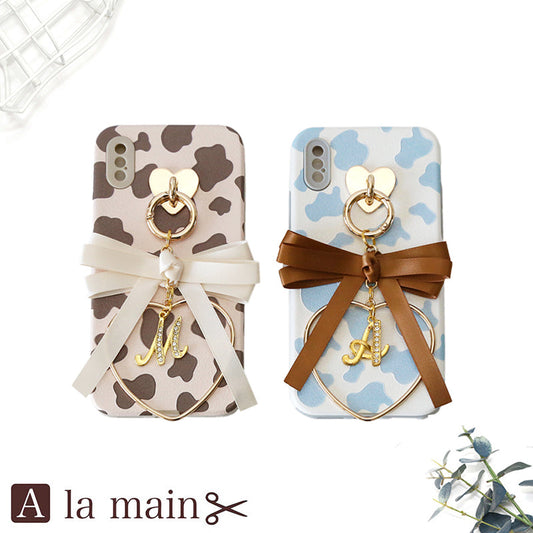 cow pattern loopbow ribbon