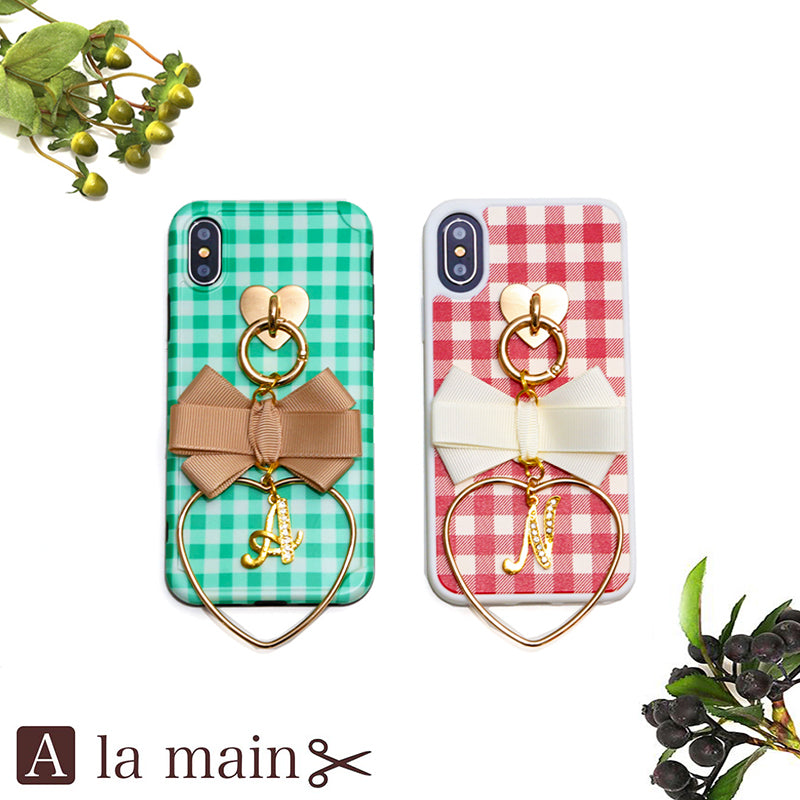 gingham check pinwheel ribbon
