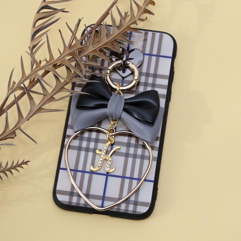 colorful alamaincheck double leather ribbon