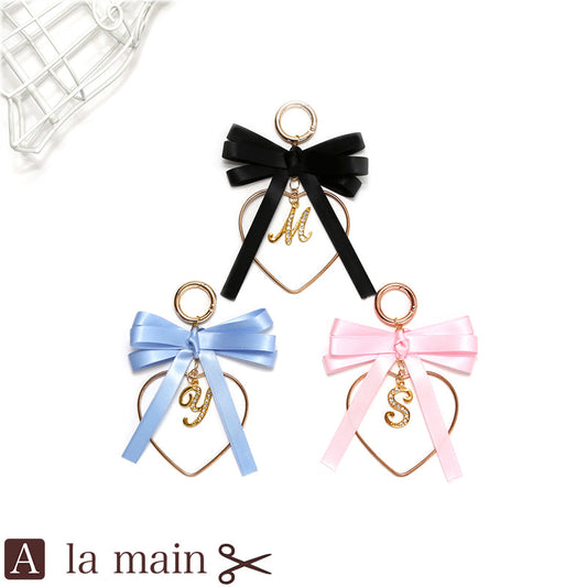 loopbow ribbon initial charm
