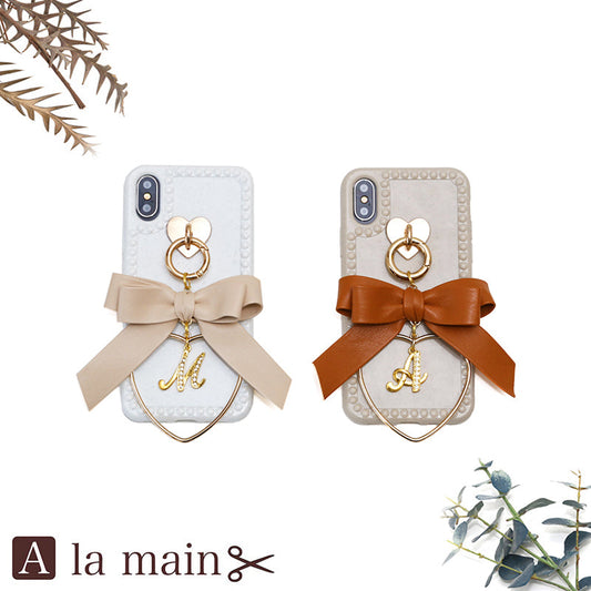 cafelatte colour leather hoop ribbon