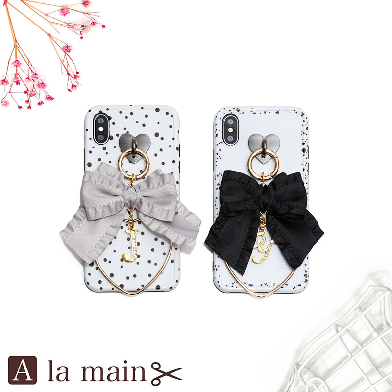 mini dot dalmatian buckle ribbon