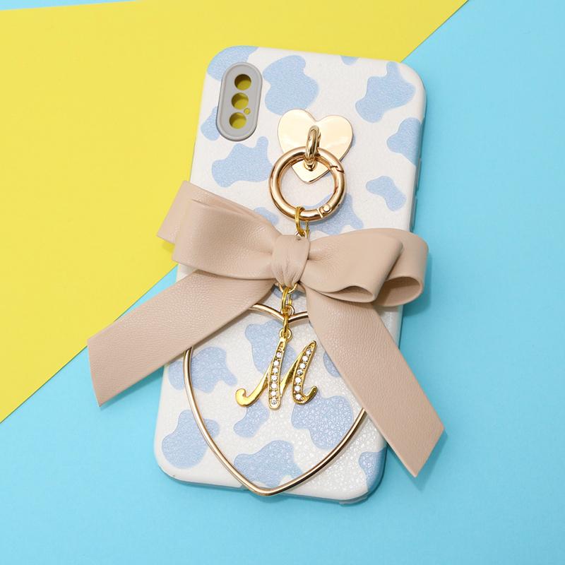 cow pattern leather hoop ribbon