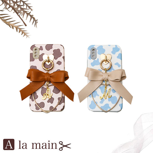 cow pattern leather hoop ribbon
