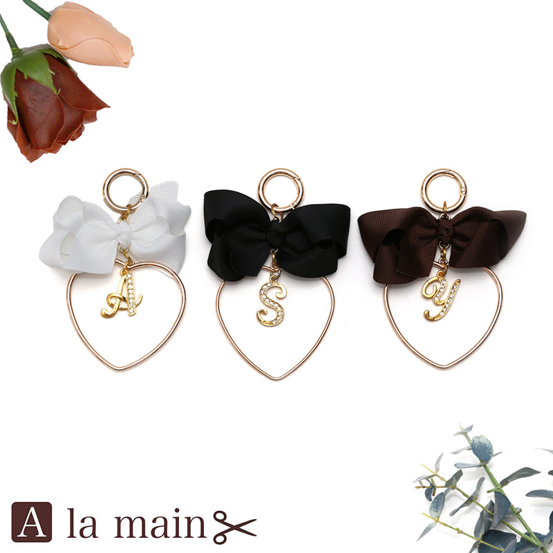 petaru ribbon Initial charm