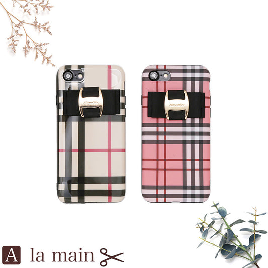 classic check buckle ribbon
