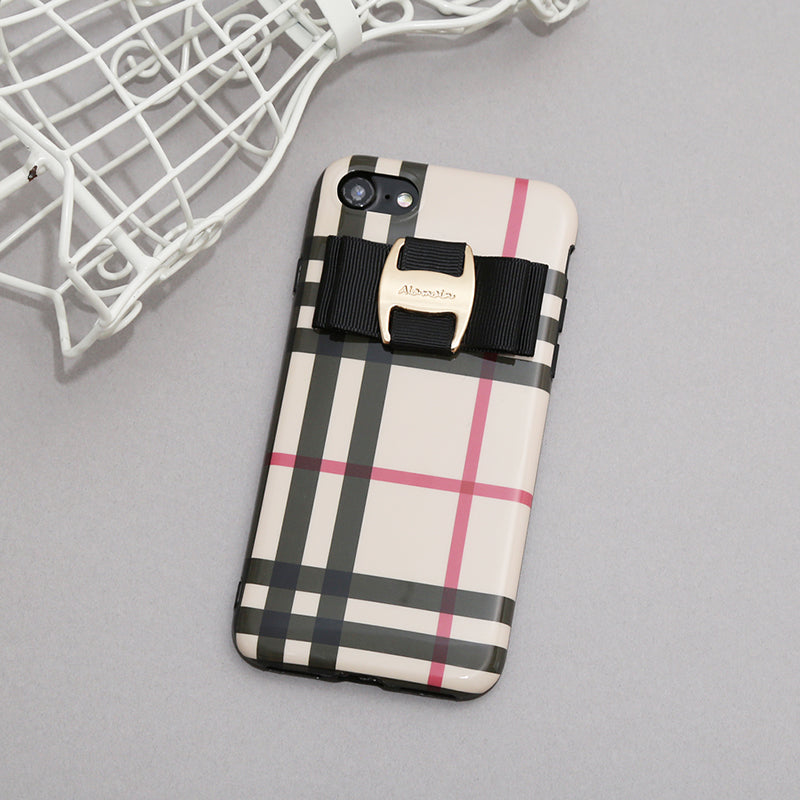 classic check buckle ribbon