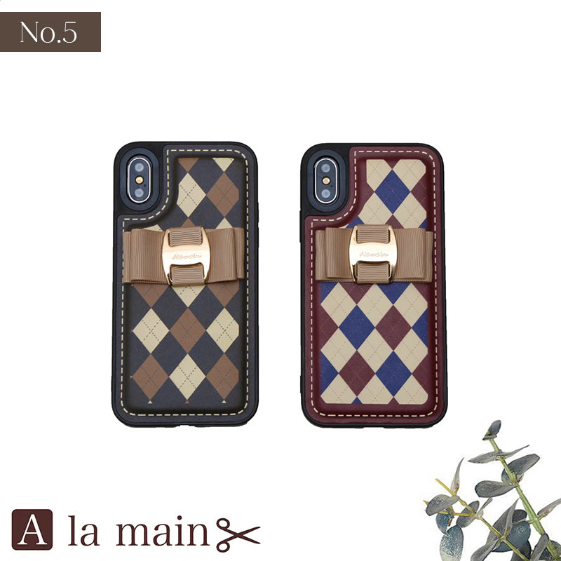 argyle stitch buckle ribbon